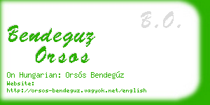 bendeguz orsos business card
